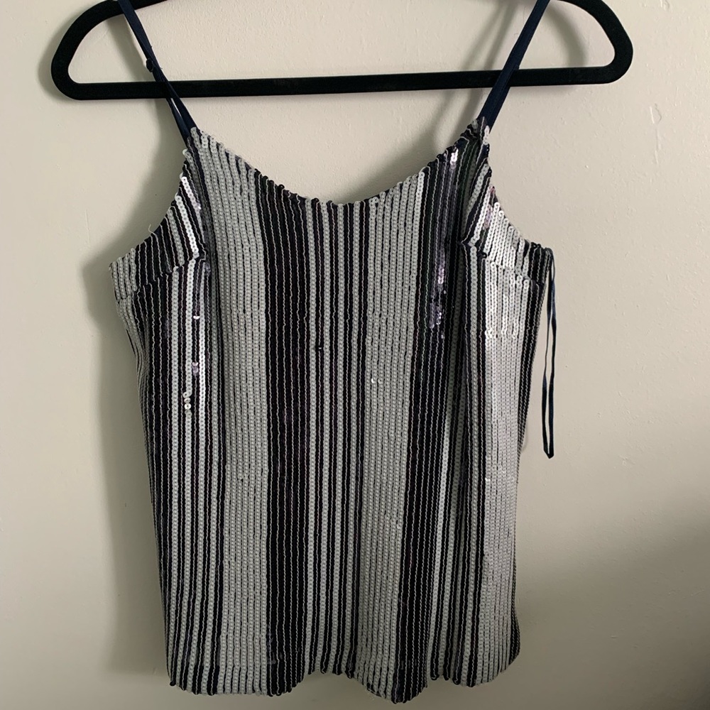 Guess Spaghetti Strap Sparkly Blouse